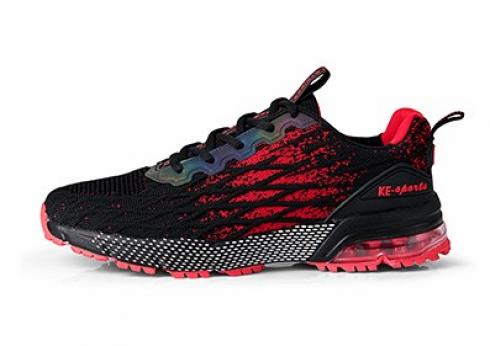 Professional Breathable Marathon Running Shoes XY907917 Black Red Black